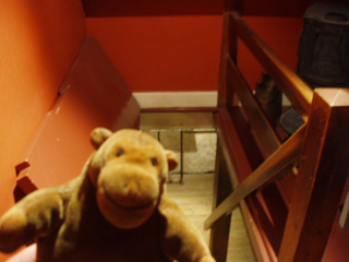 Mr Monkey about to scamper downstairs
