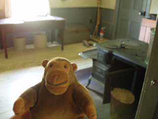 Mr Monkey in the Helliwell kitchen