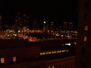 The view from the Fairmont by night
