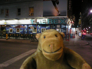 Mr Monkey outside the Rex jazz club