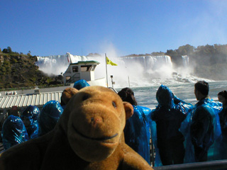 Mr Monkey queuing to board the Maid of the Mist
