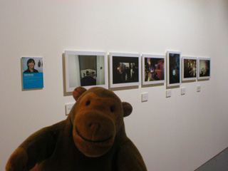 Mr Monkey with a policewoman's pictures