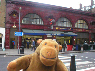 Mr Monkey opposite Russell Square underground station