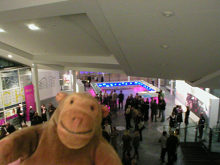 Mr Monkey looking down from level one