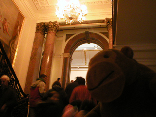 Mr Monkey inside the Royal Academy