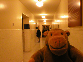 Mr Monkey in a corridor off the Registry Room