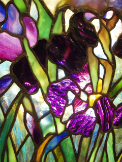 Close up of Tiffany's Magnolias and Irises