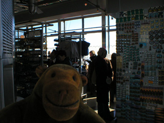 Mr Monkey in the gift shop