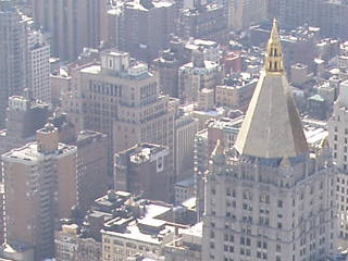 Close up of the NY life Insurance building