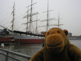 Mr Monkey looking across the water at the Waverley