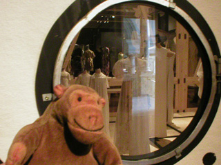 Mr Monkey looking through a distorting lens