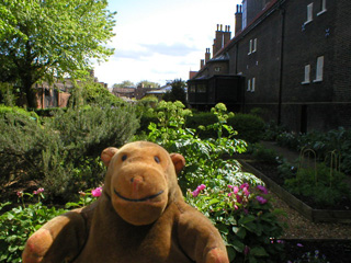 Mr Monkey in the Geffrye museum gardens