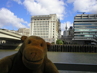 Mr Monkey passing The Monument
