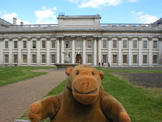 Mr Monkey looking at the Old Naval College
