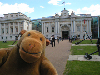 Mr Monkey outside the National Maritime Museum
