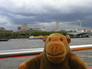 Mr Monkey looking at the South Bank Centre