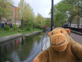 Mr Monkey looking at a converted canal
