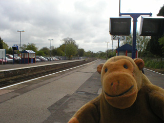 Mr Monkey on the platform at Hatton