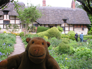 Mr Monkey approaching the cottage