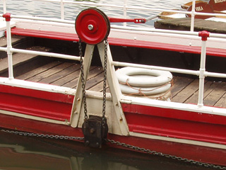 Closeup of the chain ferry mechanism