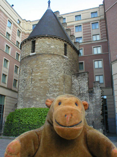Mr Monkey in front of the Black Tower