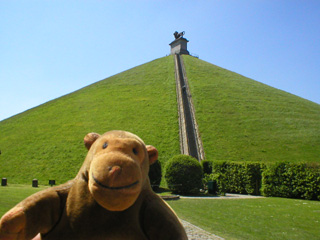 Mr Monkey looking at the Lion Mound