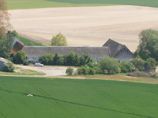 La Haie-Sainte viewed from the top of the Lion Mound