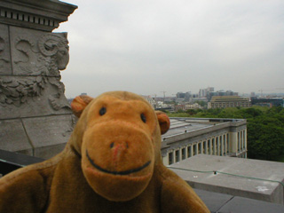 Mr Monkey looking west from the arch