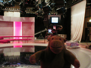 Mr Monkey sitting on the NWT newsdesk