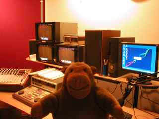 Mr Monkey with the transfer equipment
