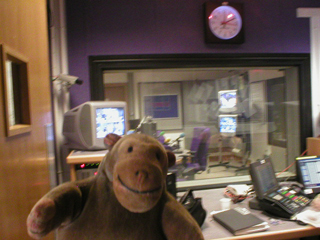 Mr Monkey looking in on GMR Studio 1