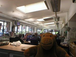 Mr Monkey in the GMR newsroom