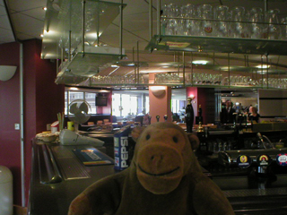 Mr Monkey in the BBC bar