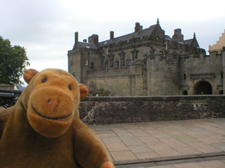 Mr Monkey looking at the Palace and Forework from the Outer Defences