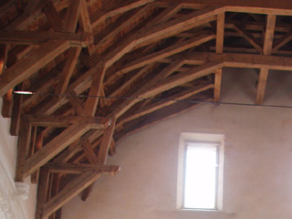 The hammerbeam roof of the Great Hall