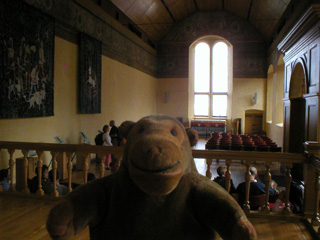 Mr Monkey inside the Chapel Royal