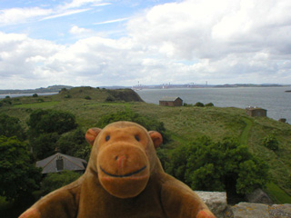 Mr Monkey looking to the west from the bell tower