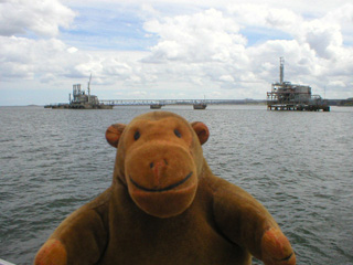 Mr Monkey passing the Hound Point oil handling facility