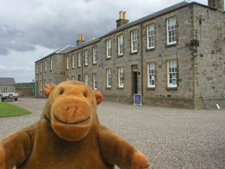 Mr Monkey looking at the Victorian barracks