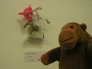 Mr Monkey with 'his' Lucy Casson sculpture