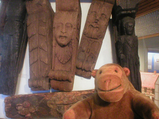 Mr Monkey with some carved wood