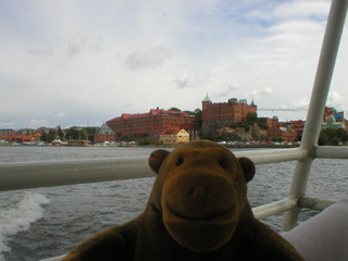 Mr Monkey admiring the buildings of the Klippans Cultural Reserve