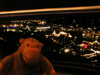 Mr Monkey looking down at the Liseberg park