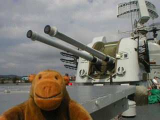 Mr Monkey looking at the rear 120mm turret