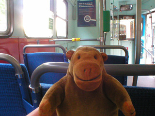 Mr Monkey aboard the number 11 tram