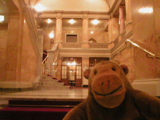 Mr Monkey on the main stairs of the Börsen