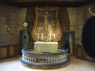 The altar of the Seglora church