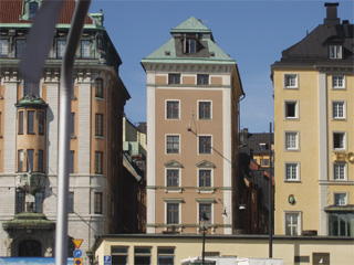 Narrow buildings on Skeppsbron