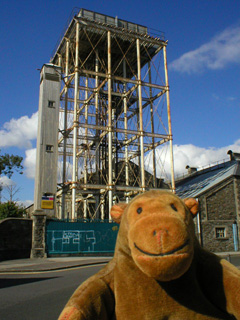 Mr Monkey beneath the Swindon watertower