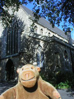 Mr Monkey outside St Mark's church